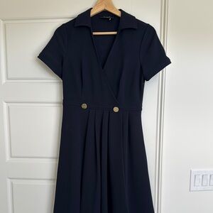 DKNY—Elegant NAVY Wrap Dress-SZ 4